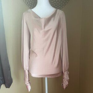 Women’s Pink Cowl Neck Blouse/Top, Size Large